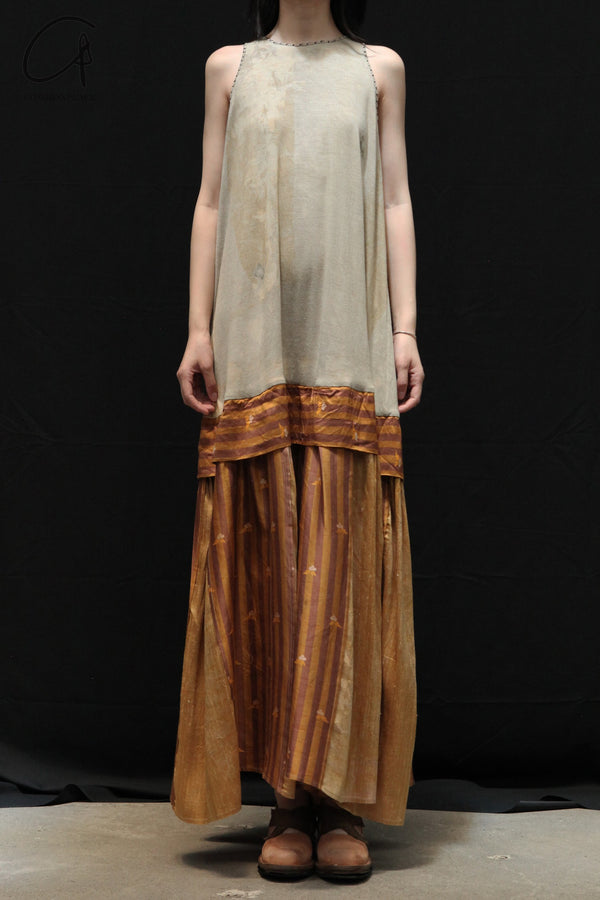Mutedance 24 Spring/Summer Layered Dress MD-MD24SS81-OLD old gold PM136